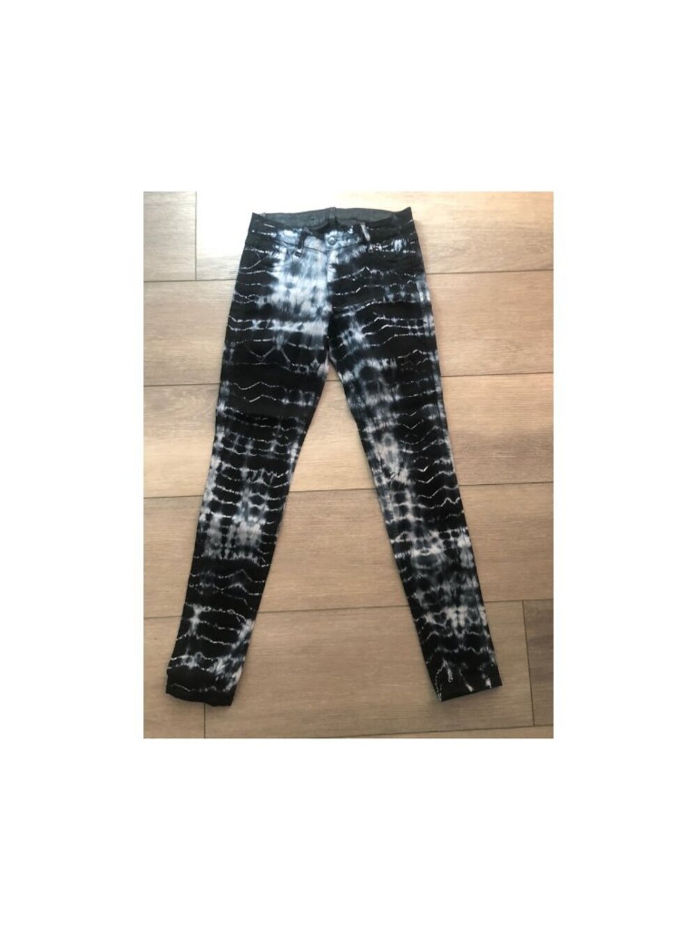 BLEULAB Reversible Detour Legging Alligator Tie Dye Black Size 24 NWT